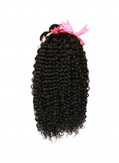 3-Piece Brazilian Kinky Curly Hair Extension Natural Black