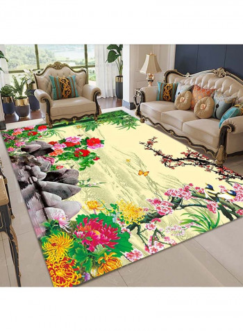 Landscape Pattern Anti-Slip Floor Rug Multicolour 80x180cm