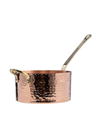 Hammered Designed Sauce Pan Gold 1.7Quart