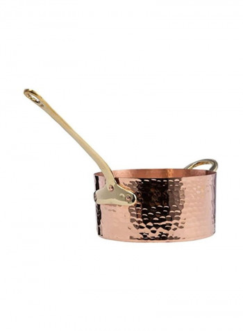Hammered Designed Sauce Pan Gold 1.7Quart