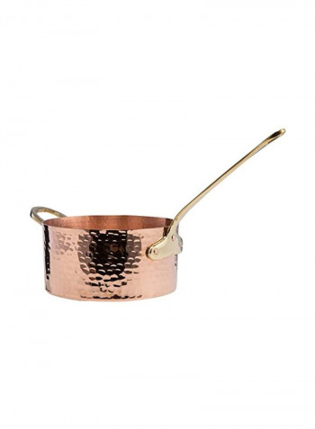 Hammered Designed Sauce Pan Gold 1.7Quart