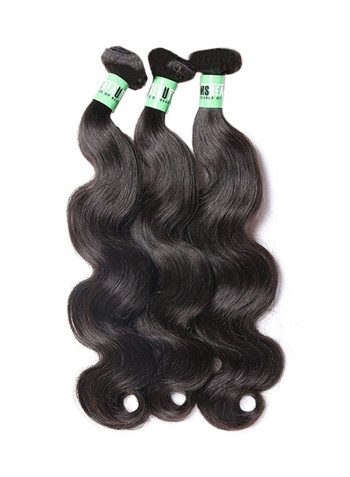 3-Bundle 10A Peruvian Virgin Body Wave Hair Extension Black 300g