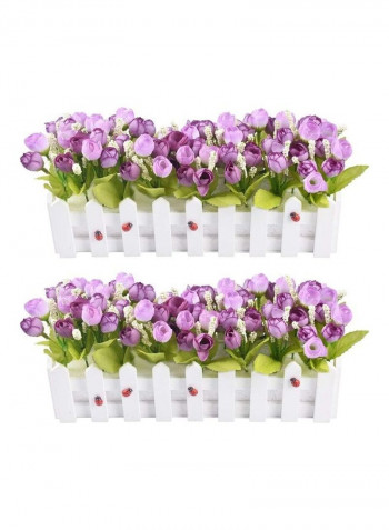 Artificial Rose Flower Plant Multicolour