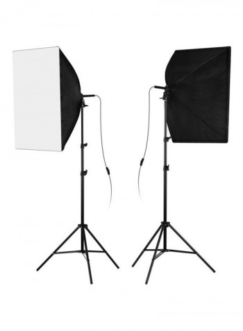 9-Piece Professional Studio Photography Light Kit Black/White