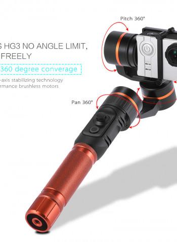 Hohem HG3 3 Axis Handheld Gimbal Action Camera Stabilizer Orange/Black