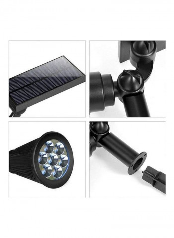 Pack of 4 Waterproof Outdoor Solar Spot Light Black/White