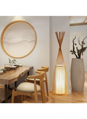 Bamboo Floor Lamp Warm White