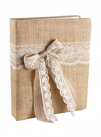 Romance Wedding Memory Book Ivory 11.5x9.5x2inch