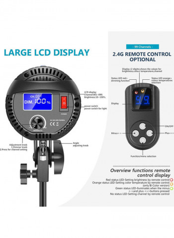 MT-60S LED Continuous Video Light Studio Lamp Black