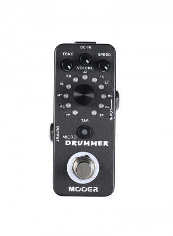 Micro Digital Drum Machine Guitar Effect Pedal With Tap Tempo Function True Bypass