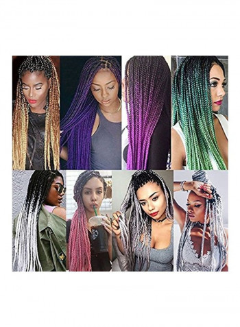 5-Piece Braiding Hair Extension Purple 24inch