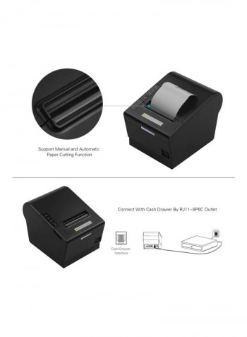 Desktop Themal Printer Black