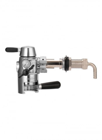 Stainless Steel De-Foaming Dispenser Kit Silver/Black 22x17x8centimeter