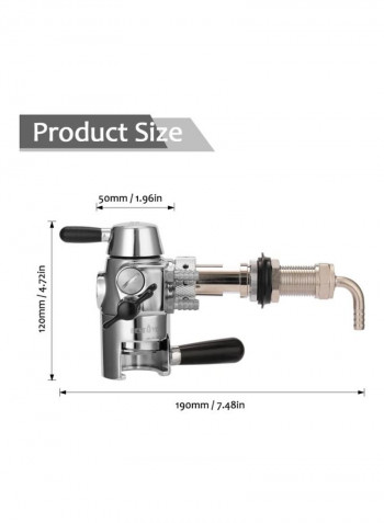 Stainless Steel De-Foaming Dispenser Kit Silver/Black 22x17x8centimeter