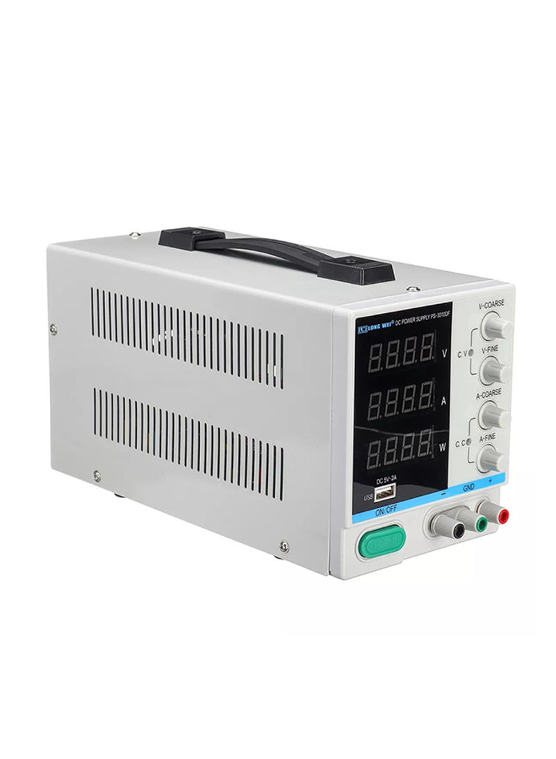 DC Power Supply With LED Display White