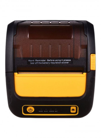 Thermal Receipt Printer With 2 Rolls Paper Set 13x11x6cm Black/Yellow