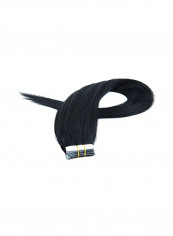 20-Piece Silky Straight Hair Extension Set 1 Jet Black 24inch