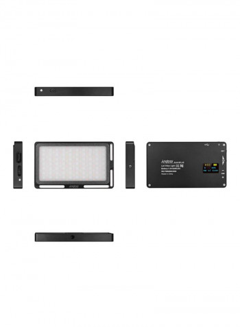 Portable Video Light Panel 13.3x7.9x1.6centimeter Black