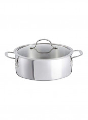 Stainless Steel Cooking Pot With Lid Silver/Clear