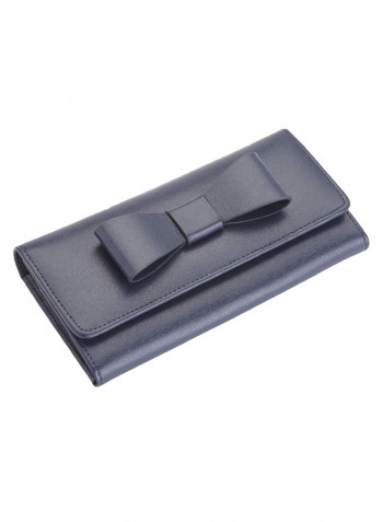 RFID Blocking Large Bow Wallet Blue