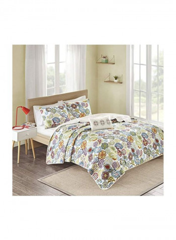 4-Piece Polyester Coverlet Set Multicolour King