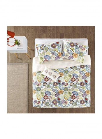 4-Piece Polyester Coverlet Set Multicolour King