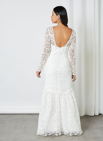 Bridal Josette Fishtail Dress White