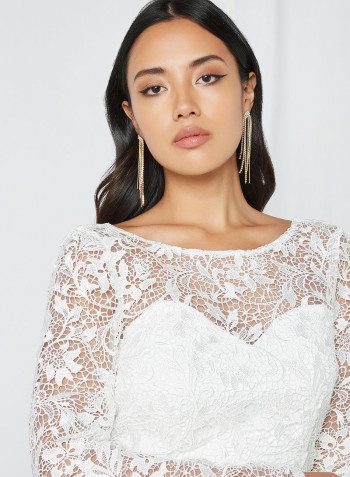 Bridal Josette Fishtail Dress White