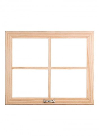 Unfinished Wood Window Brown