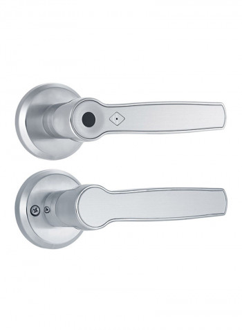 Intelligent Fingerprint Keyless Door Lock Set Silver 27centimeter