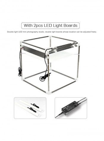 LED Mini Photography Studio Shooting Tent 60x60x60centimeter Black