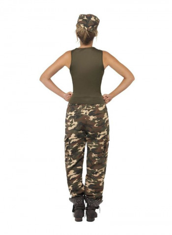 3-In-1 Deluxe Khaki Camo Costume Set S