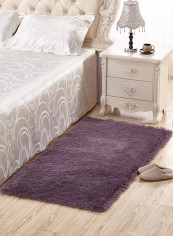 Solid Color Rectangular Area Rug Purple 120x160centimeter