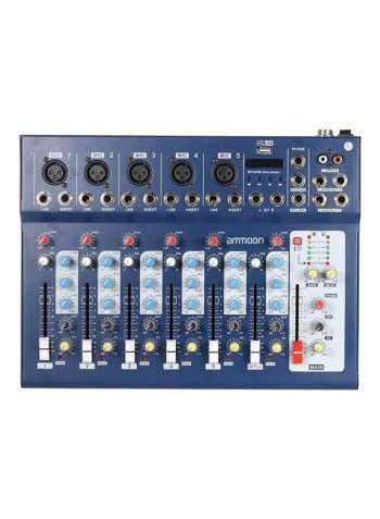 F7-USB 7-Channel Digital Mic Line Audio Sound Mixer Mixing Console