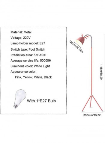 YWXLight Macaron Floor Lamp Nordic Bedroom Living Room Pink 34x28x23cm