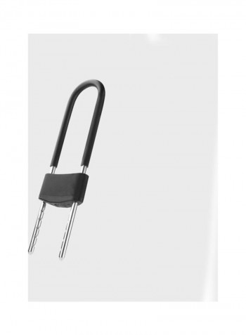 U-Shaped Smart Fingerprint Glass Door Lock Black/Silver