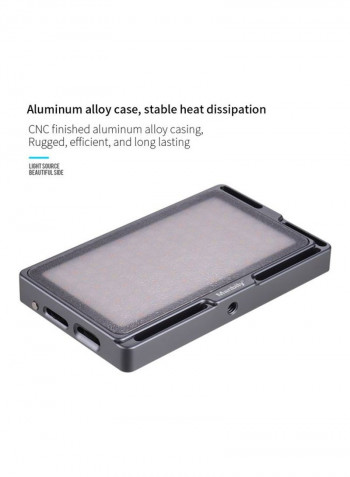 Portable Video Light Panel 13.3x7.9x1.6centimeter Grey