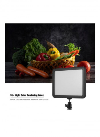 Set Of 2 LED Video Photography Light Kit - EU Plug 18x80x13centimeter Black