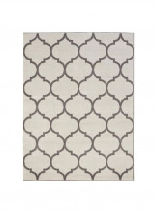 Trellis Design Area Rug Grey/Beige 160.02 x 213.36centimeter