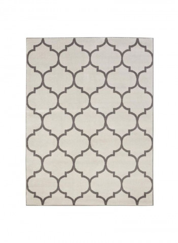 Trellis Design Area Rug Grey/Beige 160.02 x 213.36centimeter