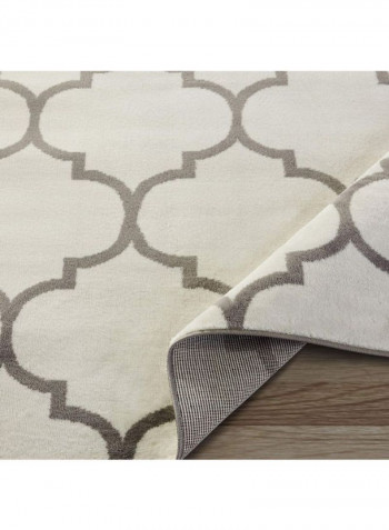 Trellis Design Area Rug Grey/Beige 160.02 x 213.36centimeter