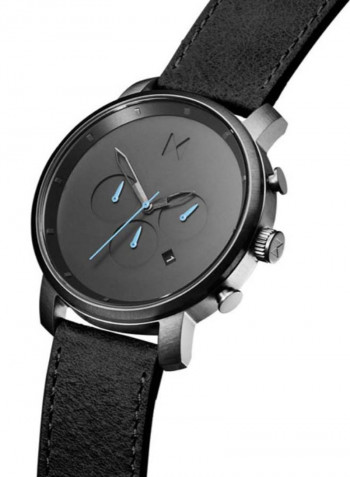 Men's Crono Water Resistance Leather Chronograph Watch  D-MC01-GUBL