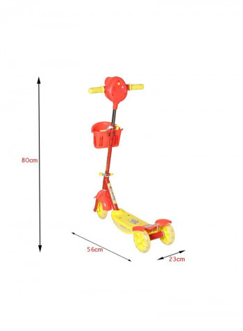 3 Wheel Scooter With Storage Basket