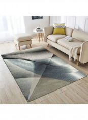 Creative Patterned Non-Skid Rug Grey/Blue 120x160cm