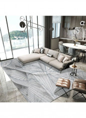 1-Piece Simple Style Non-Slip Carpet Grey 120x160cm