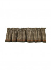 Cider Mill Lined Swag Curtain Brown/Black 72x36inch