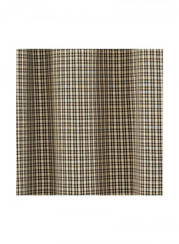 Cider Mill Lined Swag Curtain Brown/Black 72x36inch