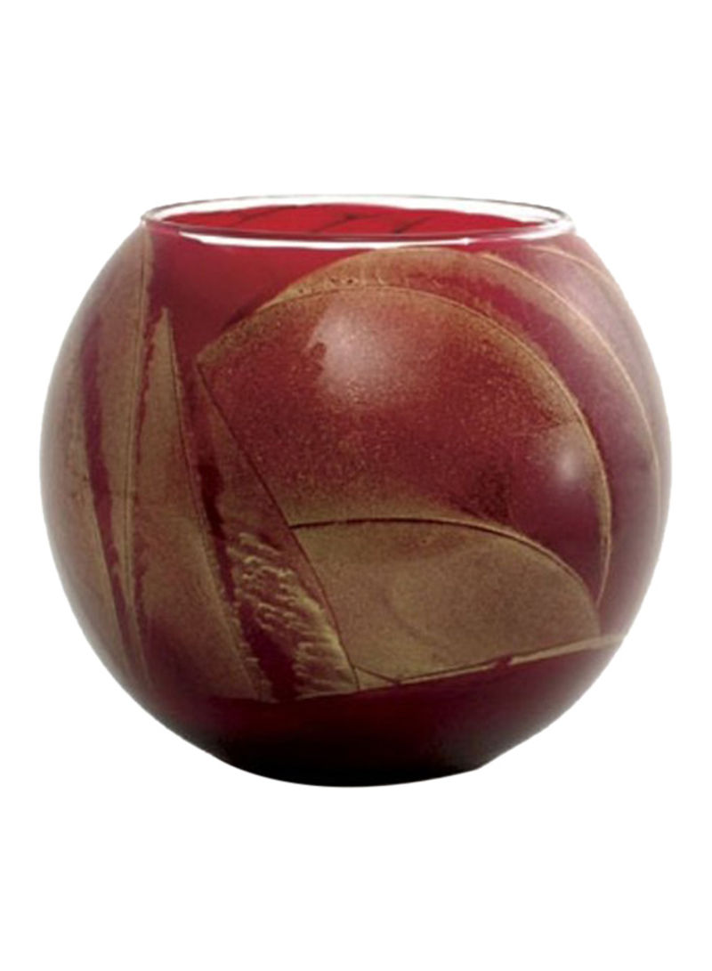 Esque Polished Cranberry Globe Candle Multicolour 4X4.25X4.25inch