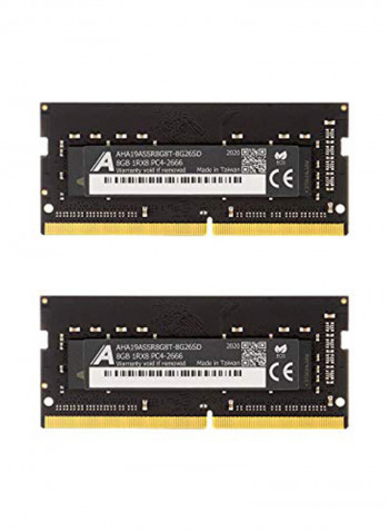 Gear (2 x 8GB) DDR4 2666MHz PC4-21300 Non-ECC 260-Pin SODIMM RAM Memory Module Upgrade 16GB Black