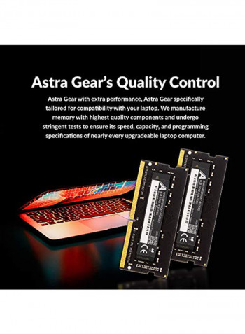 Gear (2 x 8GB) DDR4 2666MHz PC4-21300 Non-ECC 260-Pin SODIMM RAM Memory Module Upgrade 16GB Black